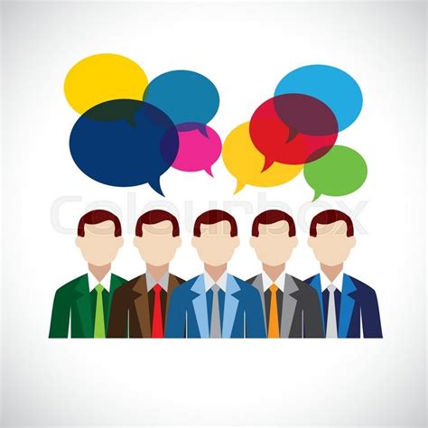 Flat Vector Design Of Employees Or Executives In Meeting This Vector