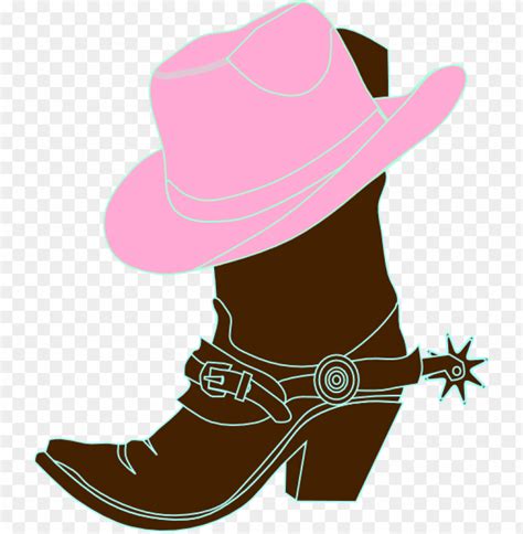 Free Download Hd Png Cowgirl Hat And Boot Clip Art Pink Cowgirl Boots