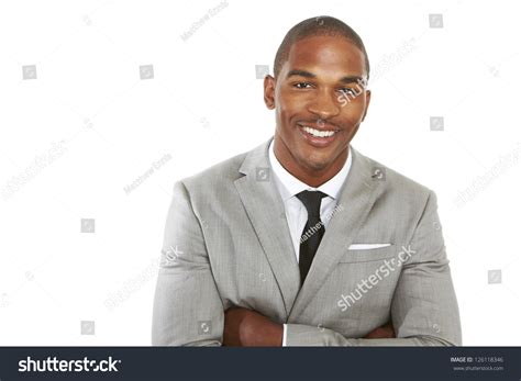 3346 Portrait African American Businessman Arms Crossed Images Stock