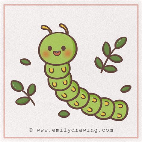 How To Draw A Caterpillar Emily Drawing