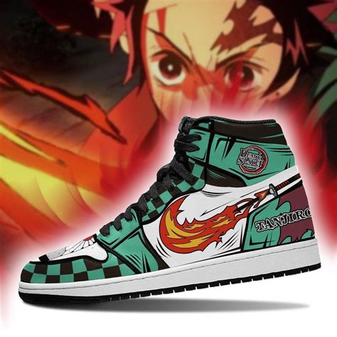 Tanjiro Sneakers Fire Skill Costume Demon Slayer Anime Shoes Mn04