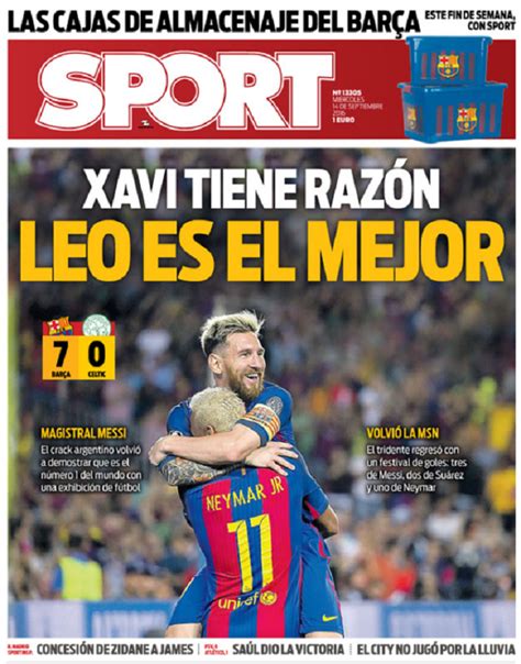 Jornal Catalão Provoca Cr7 Após Show De Messi Em Goleada Xavi Tem