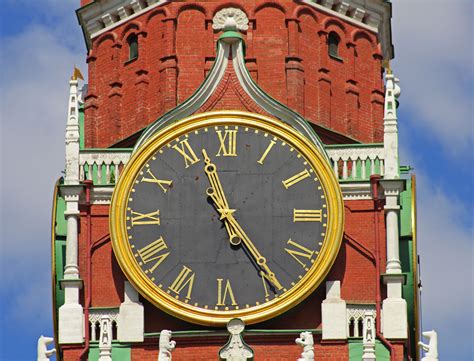 Kremlin Clock Tower Moscow Russia 3