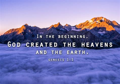 Genesis 11 God Created The Heavens And Earth Wall Art Canvas Print