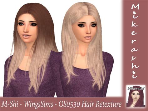 The Sims Resource M Shi Wingssims Os0530 Hair Retexture Mesh