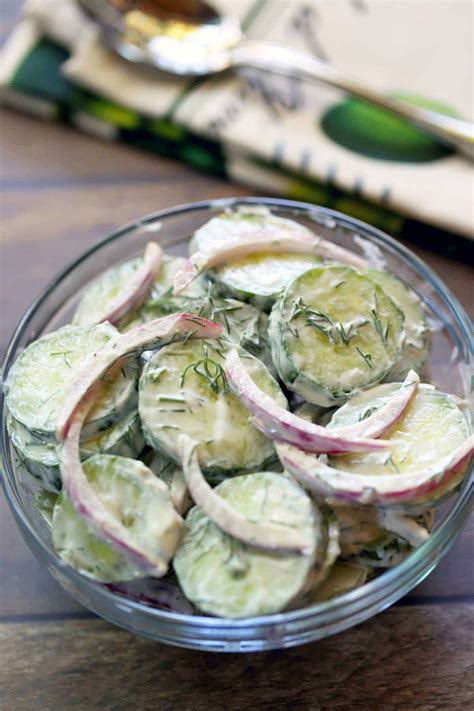 Creamy Cucumber Salad With Sour Cream Healthy Recipes Blog