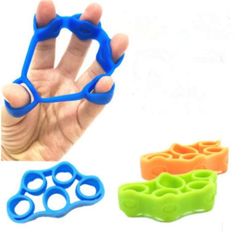 6pcsbag Finger Gripper Resistance Bands Finger Stretcher Silicone Hand Exerciser Grip Strength