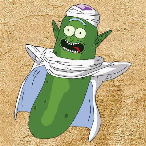 The official home for dragon ball z! Piccolo Rick Sanchez Morty Funny Pickle Anime Car Wall ...