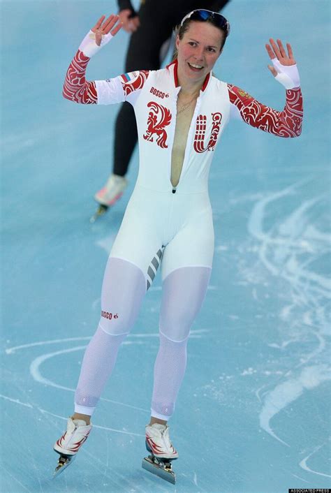 russian speed skater olga graf unzips her suit without realizing she s wearing nothing
