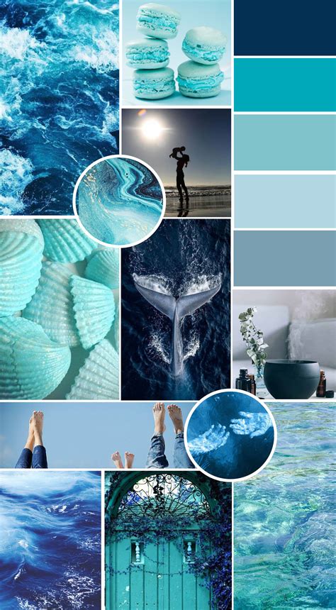 Ocean Mood Board Ocean Color Palette Instagram Theme Ideas Color