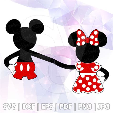 Mickey Minnie Mouse LAYERED SVG DXF Png Vector Cut File Cricut Etsy