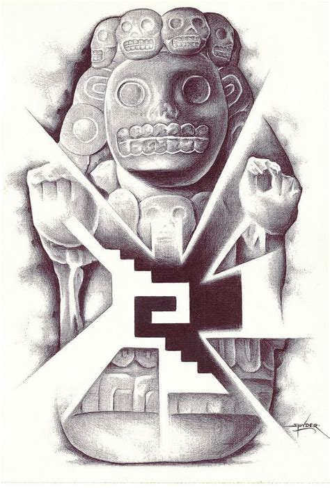Aztec Drawing Arte Azteca Tatuajes Mayas Aztecas Dibujos