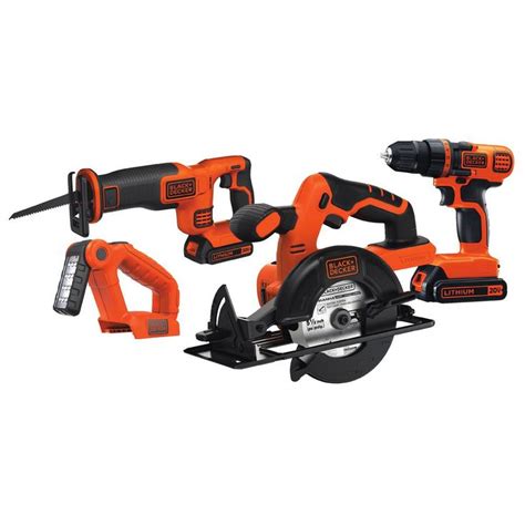 Blackdecker 20 Volt Max Lithium Ion Cordless Combo Kit 4 Tool With