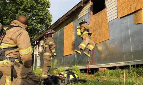 Getting Out Alive Firefighters Hold Joint Training Exercise