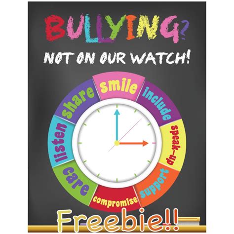 Bullying Poster - Freebie | Bullying posters, Bullying, Bullying prevention