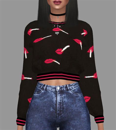 Kenzar Sims Marigold Sweatshirt Retextured Sims 4 Downloads