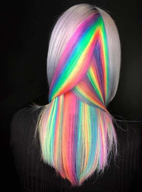 Fantastic Ideas Of Rainbow Hair Colors And Designs Hairstyles For 2018