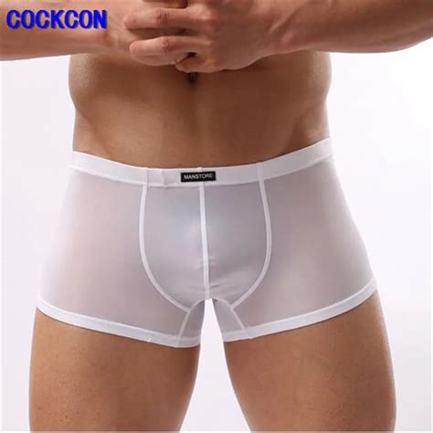 male panties sexy underwear men s boxers top quality nylon underwear shorts men boxer blue los