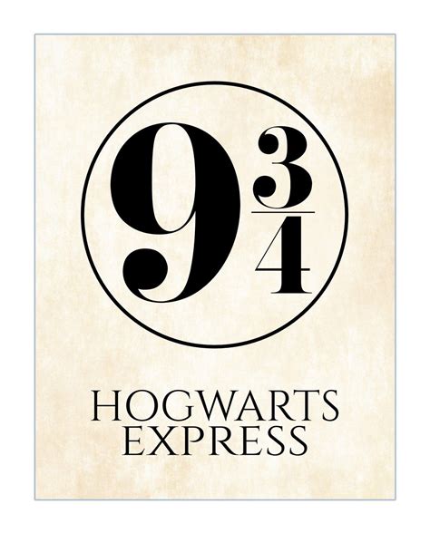 Hogwarts Express Platform 9 34 Harry Potter Train Platform Number