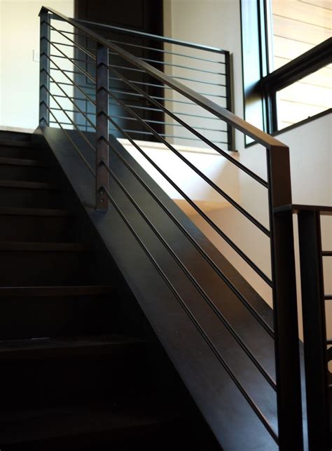 Mcnae Design Frey Residence Interior Railing Metal Stair Railing