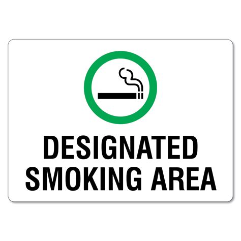 Smoking Area Signs Printable