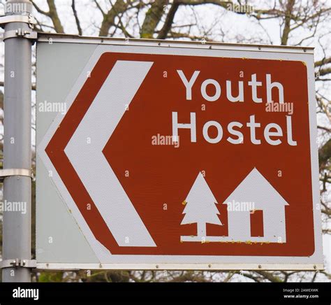 Youth Hostel Signage Stock Photo Alamy