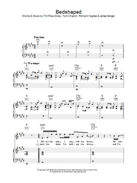 Keane Bedshaped Sheet Music Pdf Notes Chords Pop Score Flute Solo