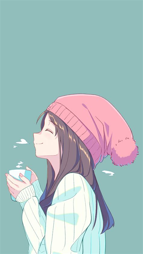 Images Of Aesthetic Anime Girl Drinking Tea
