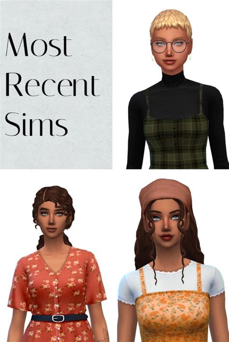 Just Some Recently Created Sims Sims4