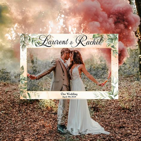 Personalized Wedding Photo Booth Frame Blush Wedding Photo Etsy