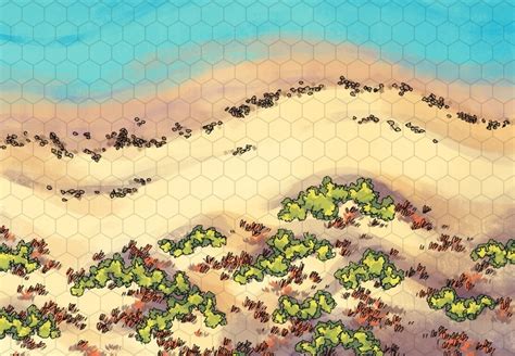 Beach Dunes RPG Battle Map By 2 Minute Table Top