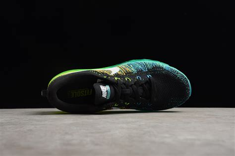 Mens Nike Flyknit Air Max Blackturbo Green Volt Running Shoes 620469
