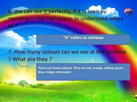 Text Explanation How Rainbow Formed