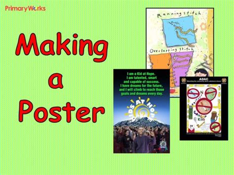 Poster Making Ks1 Ks2 Powerpoint For English Literacy Lesson Making A