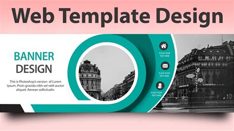 Web Template Design In Photoshop Banner Design In Photoshop In Hindi