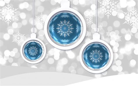 Bauble Christmas Ornaments Blue White Snowflake 4k Hd Snowflake