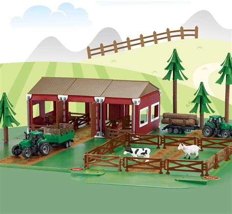 Farm Toys Set With Farm Animals And Tractor For Toddlers F 397