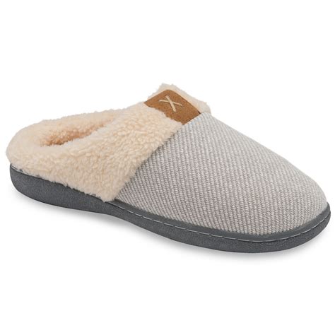 dunlop ladies womens slippers slip on comfy cozy mules memory foam sizes 3 8 ebay