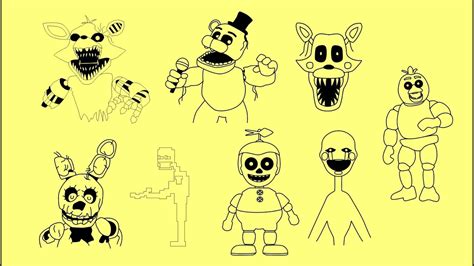 Fnaf Characters Drawings At Explore Collection Of
