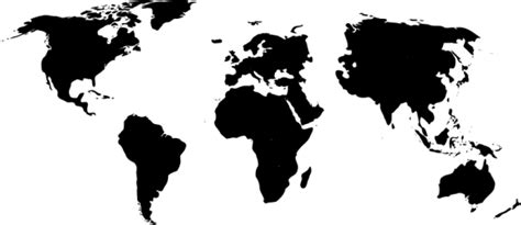 Blank Physical Map Of World Clip Art Library