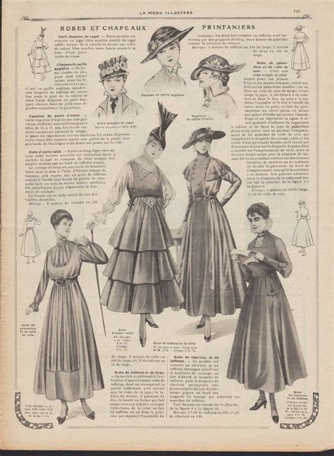 1916 N°8 La Mode Illustree Historique Patron
