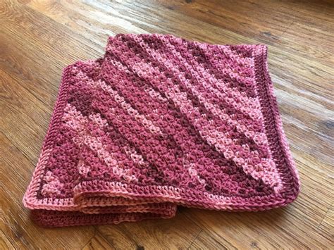 Diagonal Crochet Blanket Diagonal Crochet Gentle Puff Stitch Ba Blanket