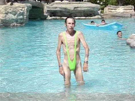 Borat wore it while sunbathing in kazakhstan, but you can wear it wherever you want. mankini man cyprus - YouTube