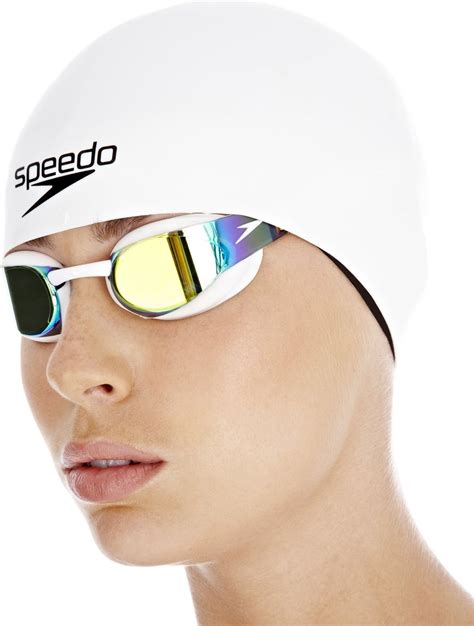 Okulary Pływackie Fastskin3 Elite Goggle Mirror Speedo Białe