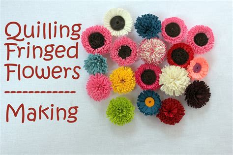 How To Make Quilling Fringed Flowers 2 Designs