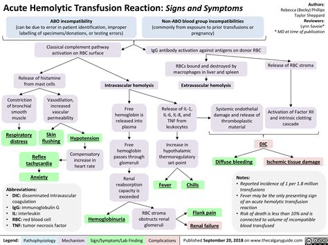 Acute Hemolytic Transfusion Reactions Signs And Symptoms Calgary Guide
