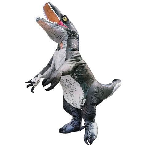 Inflatable Velociraptor Costume Halloween Blow Up Dinosaur Fancy Dress Costumes