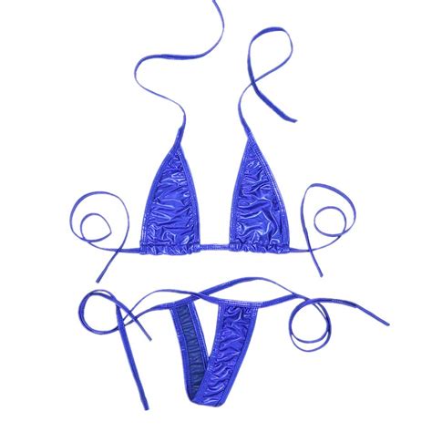 Buy Womens Shiny Micro String Bikini Swimsuit Lingerie Thongs G String