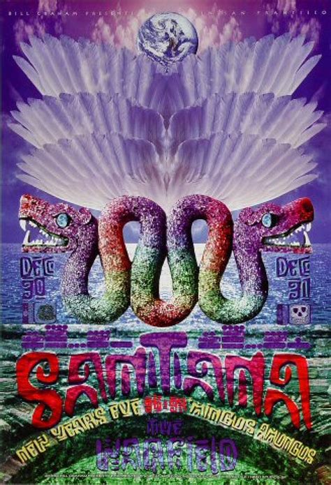 Santana Vintage Concert Poster from Warfield Theatre, Dec 31, 1996 at ...