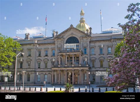 The Front Of The New Jersey State Capitol Building Or Statehouse In
